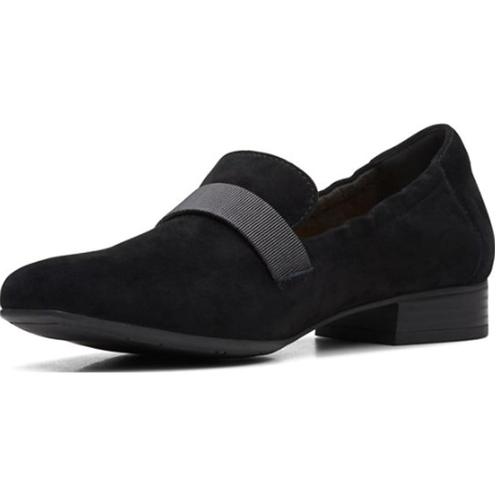 Clarks Women's Tilmont Eve‎ Slip-on Comfort Loafer Flats Black Suede Size 8.5